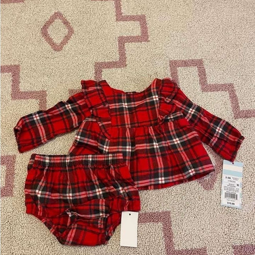 Plaid Infant Set